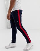 Jack & Jones Core Slim Fit Sweatpants With Leg Stripe - Gray