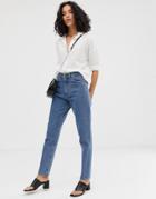 Waven Elsa Vintage Wash Mom Jeans-blue