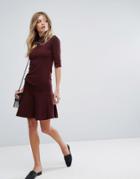 Y.a.s Knitted Skater Skirt Co-ord - Brown