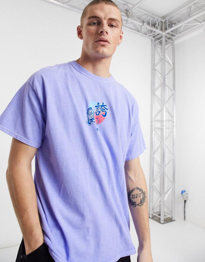 Topman Overdye T-shirt In Lilac-pink
