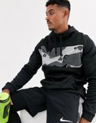 Nike Training Therma Hoodie With Camo Panel In Black