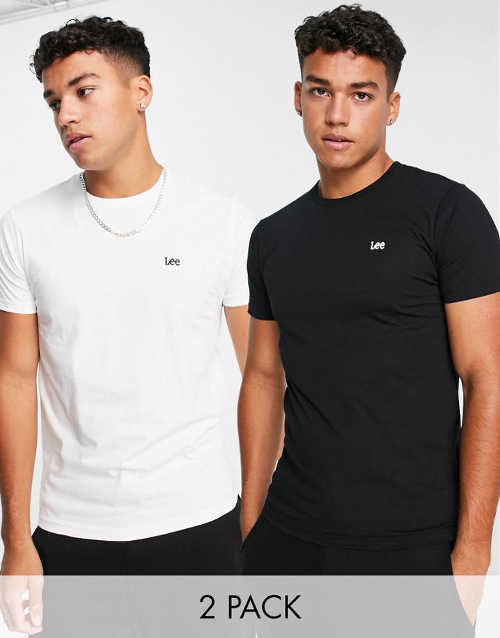 Lee Crew Neck T-shirts In 2 Pack-multi