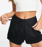 Lindex Exclusive Eco Vero Lace Trim Shorts In Black