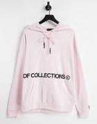 Asos Dark Future Oversized Hoodie In Pink With Logo Prints - Part Of A Set
