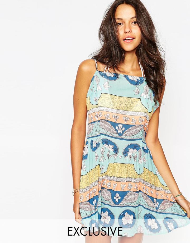 Somedays Lovin Calypso Tie Back Beach Dress - Multi