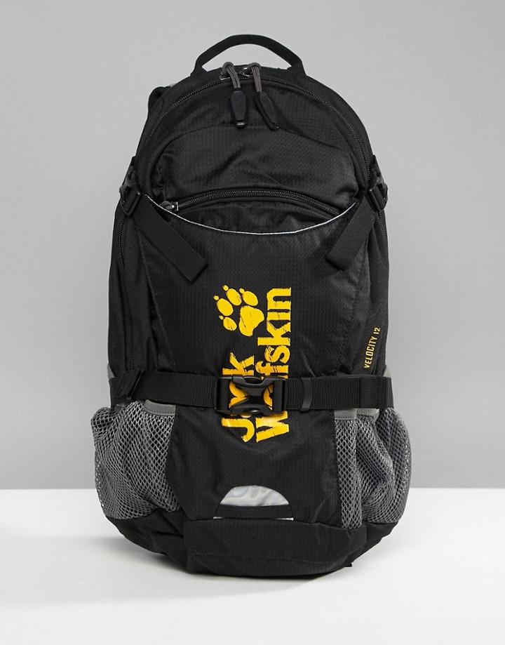 Jack Wolfskin Velocity 12 Backpack In Black - Black