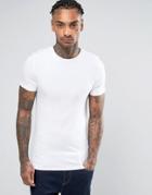Asos Muscle Fit T-shirt With Crew Neck - White