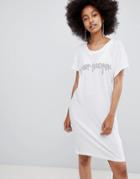 Cheap Monday Hacker Outline Media T-shirt Dress - White