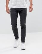 Bellfield Skinny Jeans In Washed Black - Black