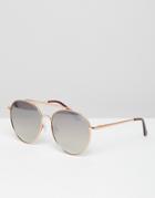 Quay Australia Lickety Split Aviator Sunglasses - Gold