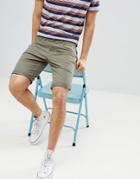 New Look Shorts With Pocket Detail In Khaki - Green