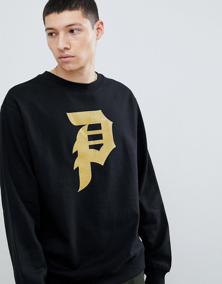 Primitive Sweatshirt With Large Logo In Black - Black