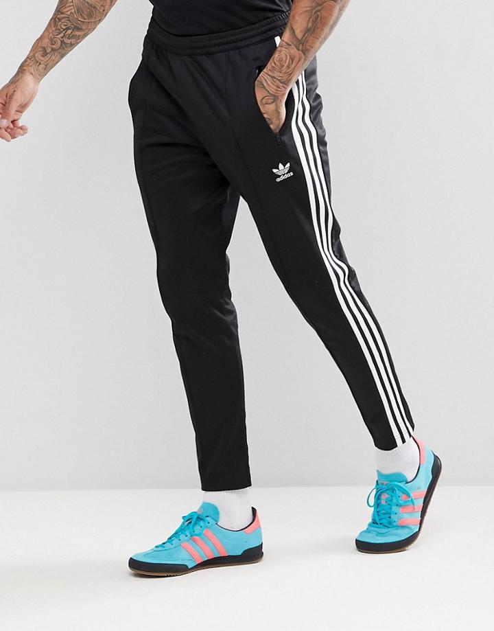 Adidas Originals Adicolor Beckenbauer Joggers In Skinny Fit In Black Cw1269 - Black