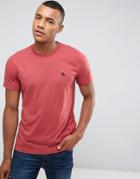 Abercrombie & Fitch Slim Fit T-shirt Pop Icon Crew Neck In Red - Red