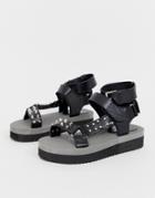 Raid Millie Black Chunky Sport Sandals - Black