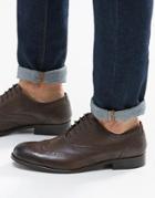 Dune Leather Brogues In Brown - Brown