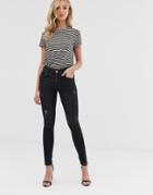 Vero Moda Skinny Jeans With Destroy - Gray