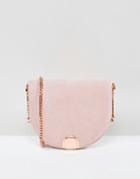 Ted Baker Mini Suede Detail Moon Bag - Pink