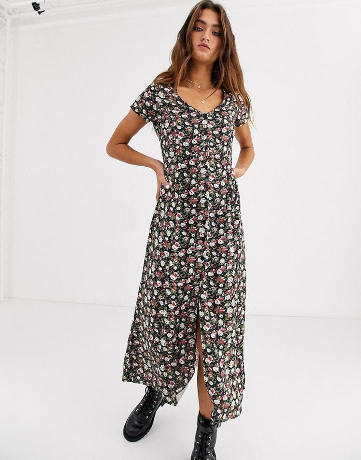 Motel Maxi Dress In Vintage Floral