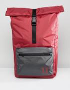 11 Degrees Rolltop Backpack In Burgundy - Red