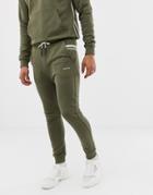 Religion Skinny Fit Joggers With Taping - Green