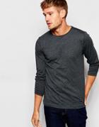 Esprit Long Sleeve Top In Gray Marl - Anthracite