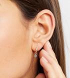 Kingsley Ryan 12mm Huggie Hoop Earrings With Drop Eye In Sterling Silver