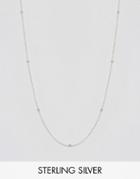 Asos Sterling Silver Ball Chain Necklace - Silver