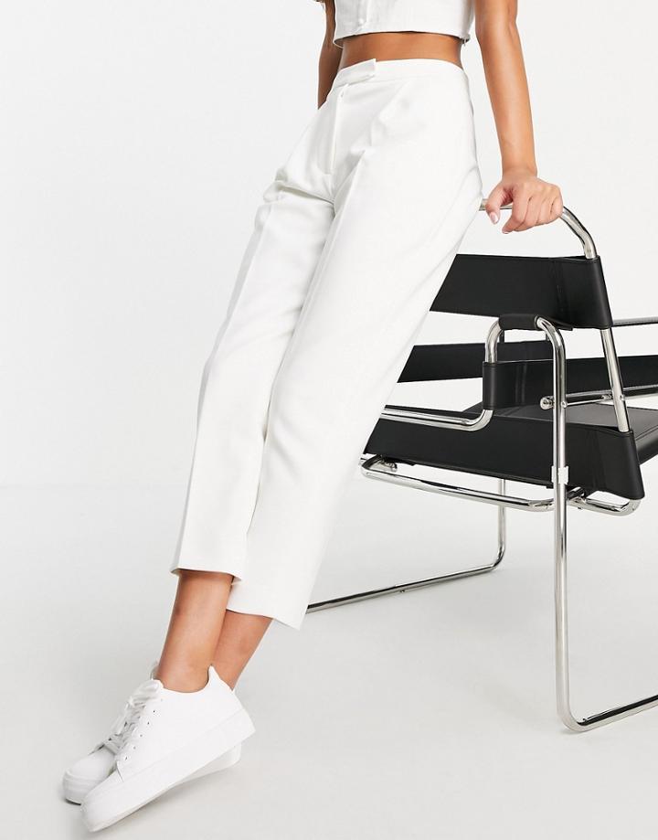 French Connection Indie Whisper Tailored Pants In White - Part Of A Set