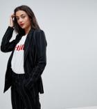 Vero Moda Tall Pinstripe Double Breasted Blazer - Black