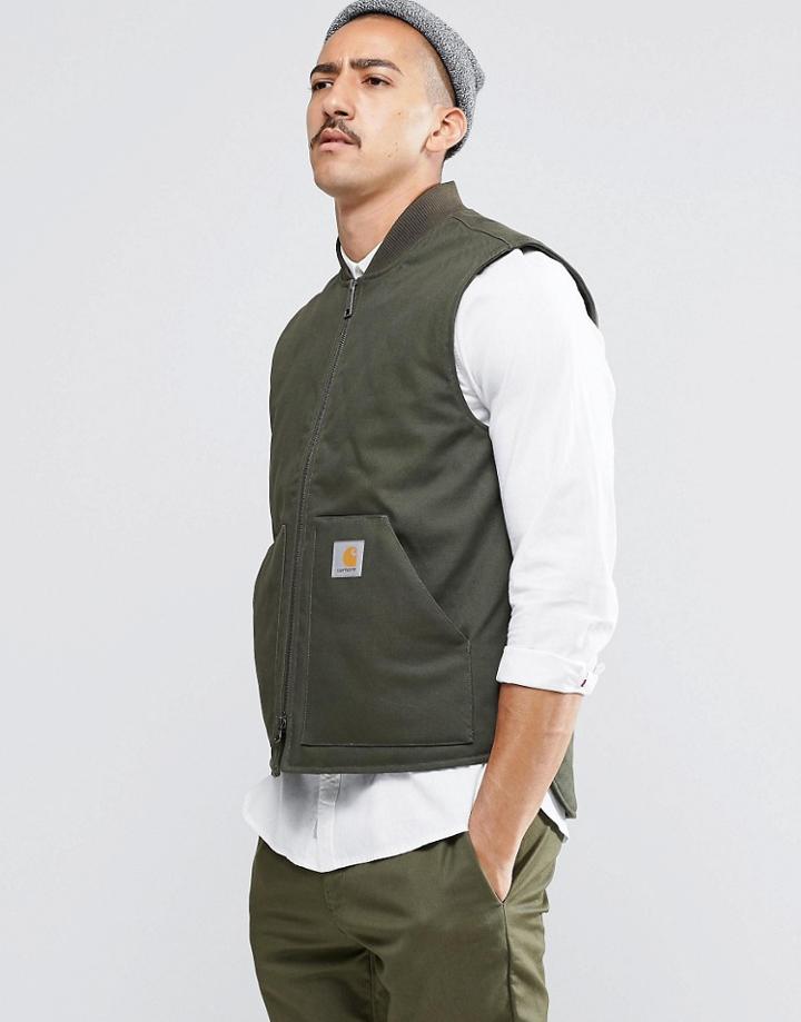 Carhartt Wip Canvas Sleeveless Bomber - Green