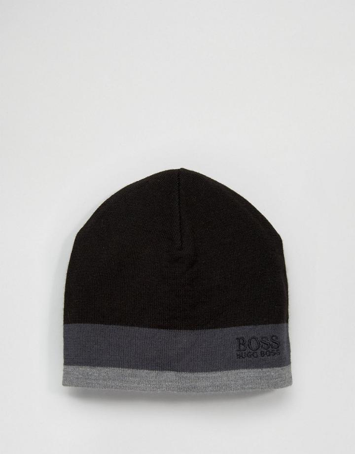 Boss Green By Hugo Boss Ciny Logo Beanie - Black