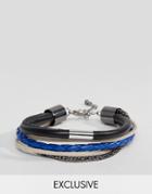 Designb Multi Bracelets In Black/navy Exclusive To Asos - Black