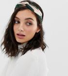 Aldo Legaiesa Palm Print Headband In Green - Green
