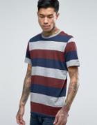 Jack & Jones Stripe Pocket T-shirt - Red