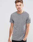 Esprit Basic Crew Neck T-shirt In Medium Grey - Medium Gray