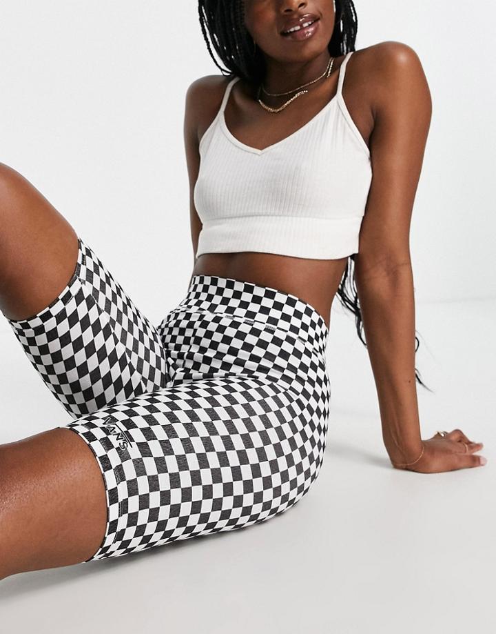 Vans Legging Shorts In Black & White Checkerboard - Part Of A Set
