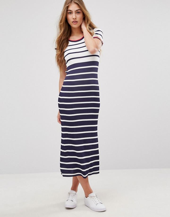 Tommy Hilfiger Stripe Midi T-shirt Dress - Multi