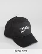 Reclaimed Vintage Inspired Baseball Cap In Black With 2pac Logo - Black