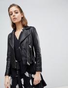 Allsaints Dalby Classic Leather Jacket - Black
