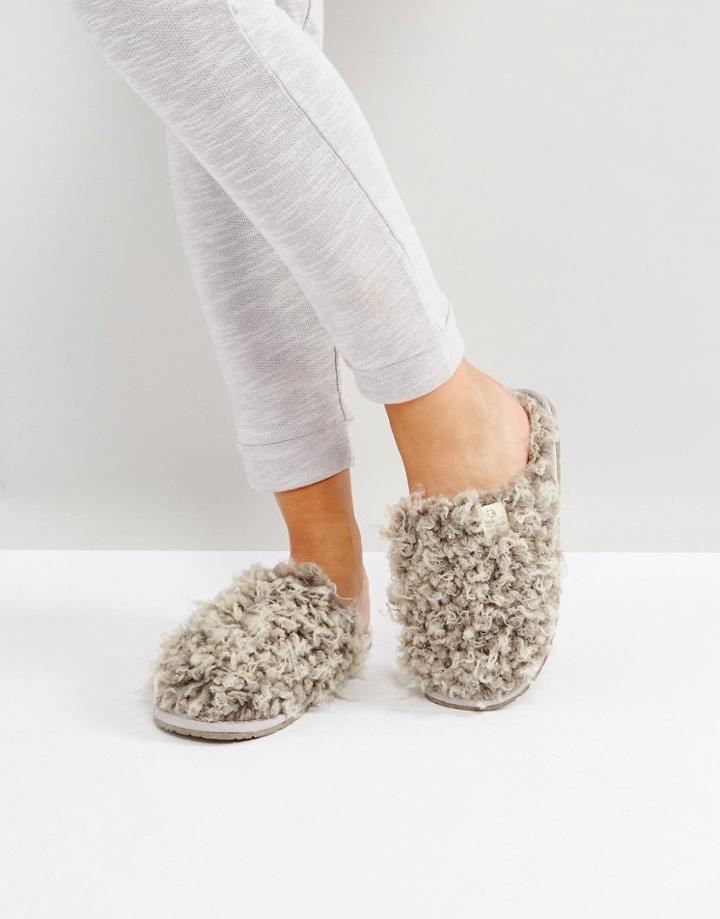 Bedroom Athletics Nelly Bobble Fur Mule - Gray