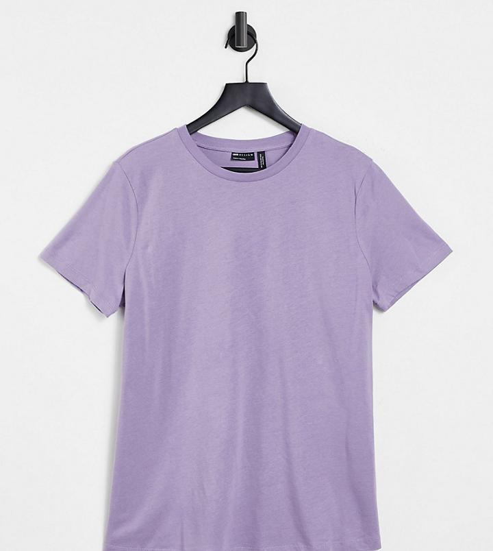 Asos Design Maternity Ultimate Organic Cotton T-shirt With Crew Neck In Dove Gray-grey