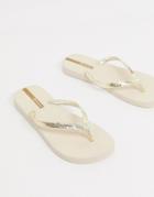 Ipanema Glam Flip Flops In Beige-neutral