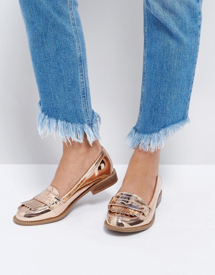 Park Lane Fringe Loafers - Copper