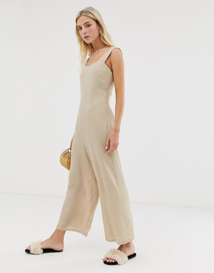 Glamorous Minimal Jumpsuit With Button Back Straps