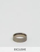 Seven London Hammered Band Ring In Silver Exclusive To Asos - Silver