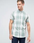 Jack & Jones Originals Short Sleeve Check Shirt - Green