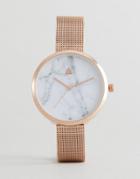 Asos Marble Face Mesh Watch - Copper