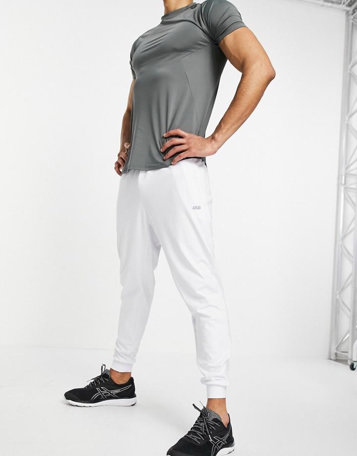 Asos 4505 Icon Training Skinny Sweatpants With Quick Dry-white