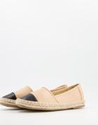 Warehouse Toe Cap Espadrille In Camel-brown